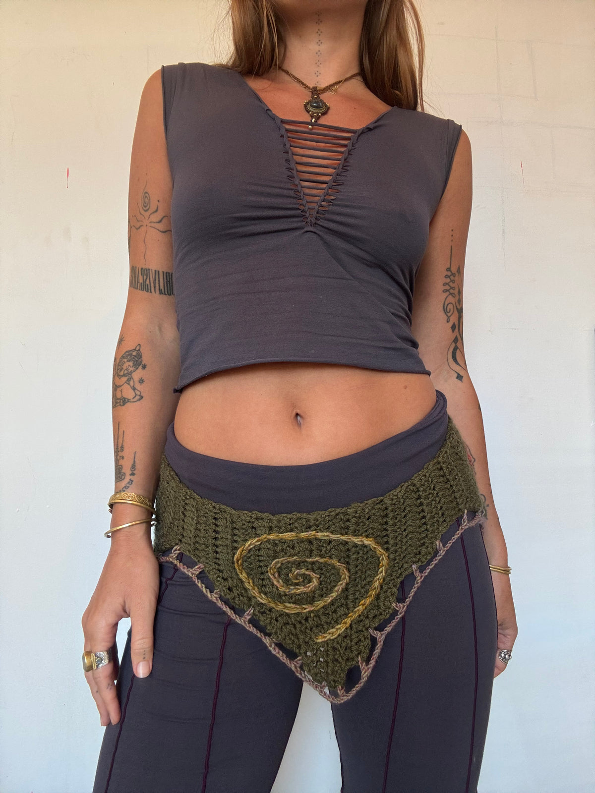 Crochet Fairy Utility Belt - Green/Multi 1
