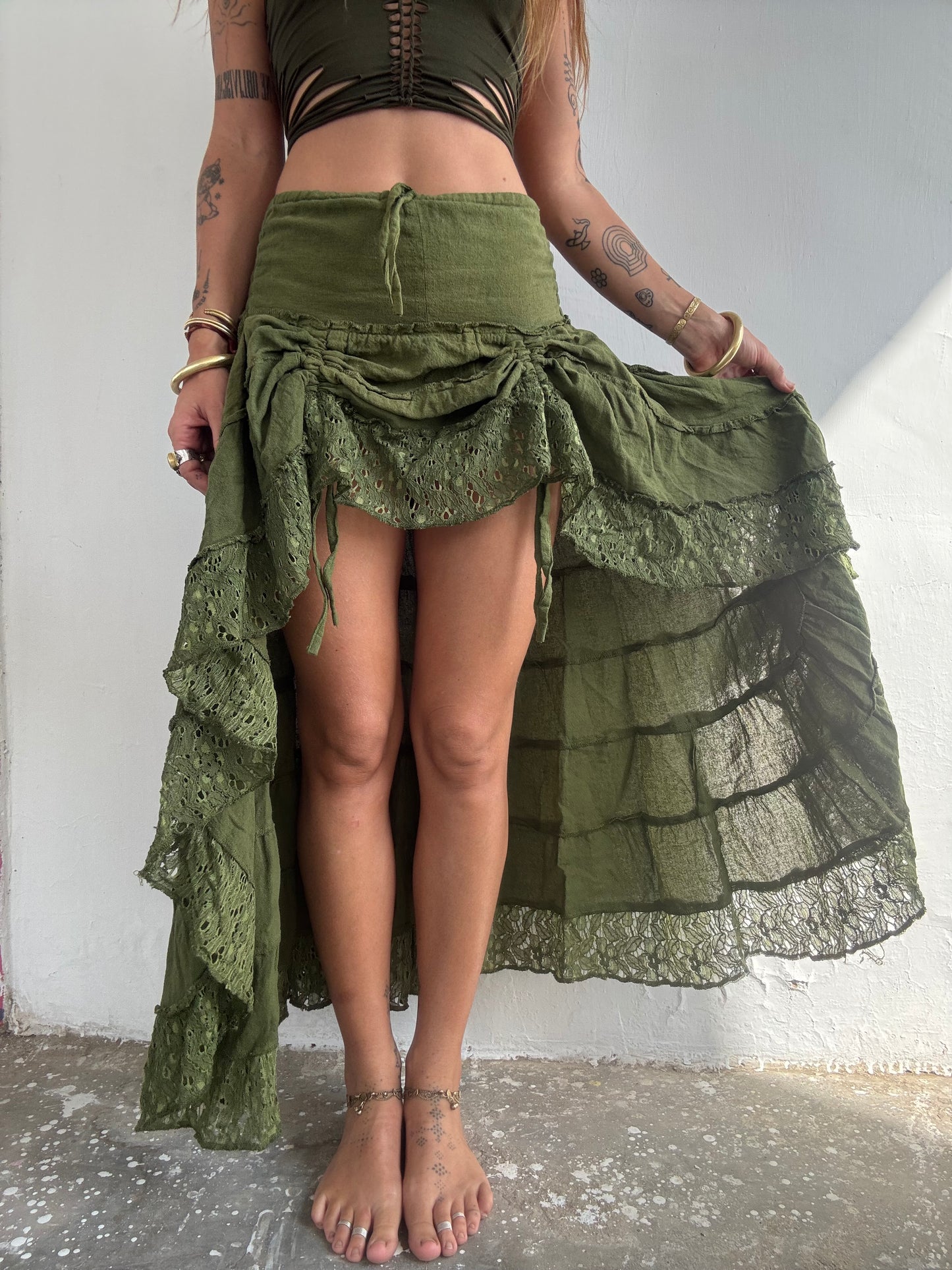 Peacock Skirt - Green