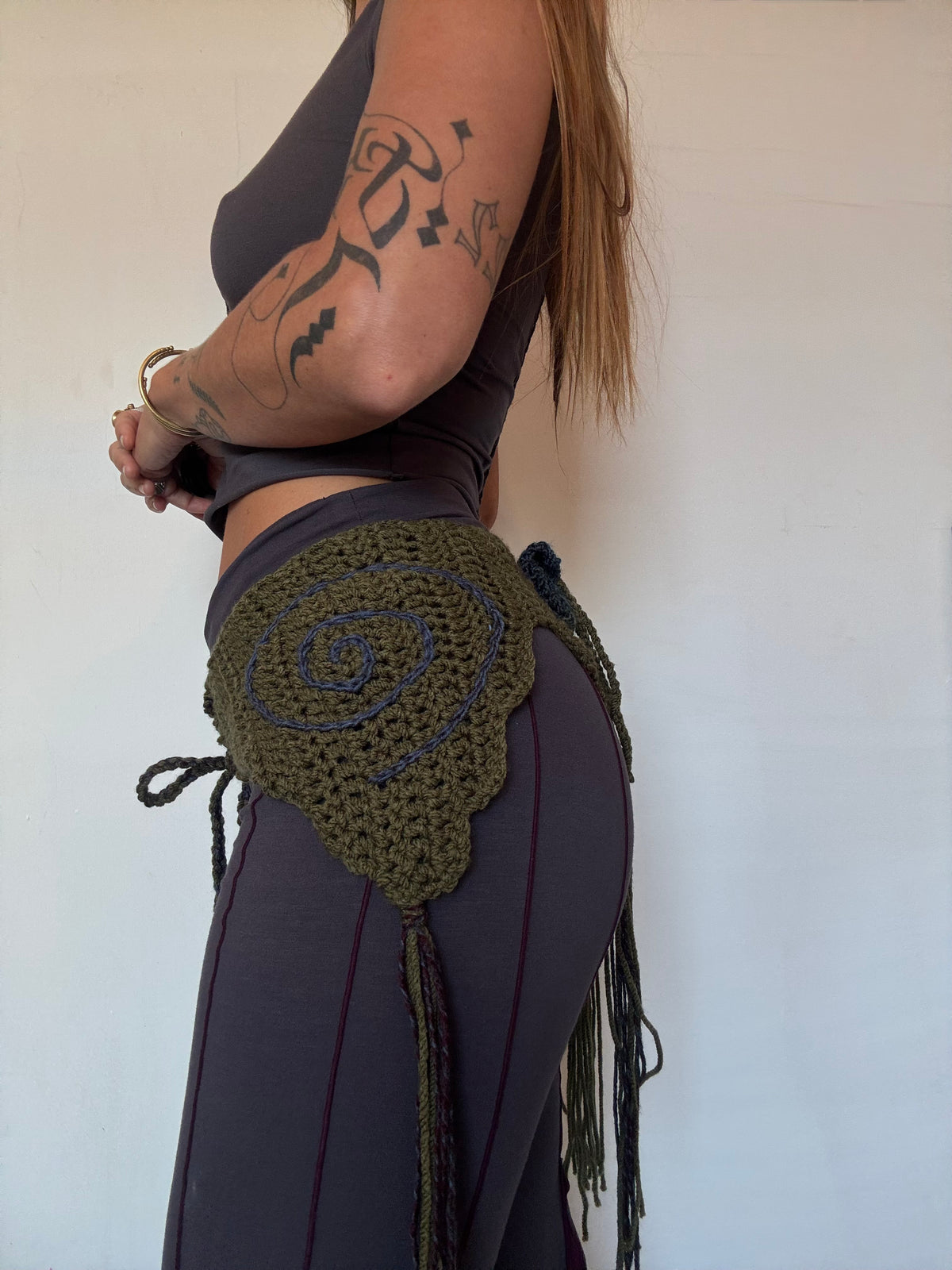Crochet Fairy Utility Belt - Green/Purple