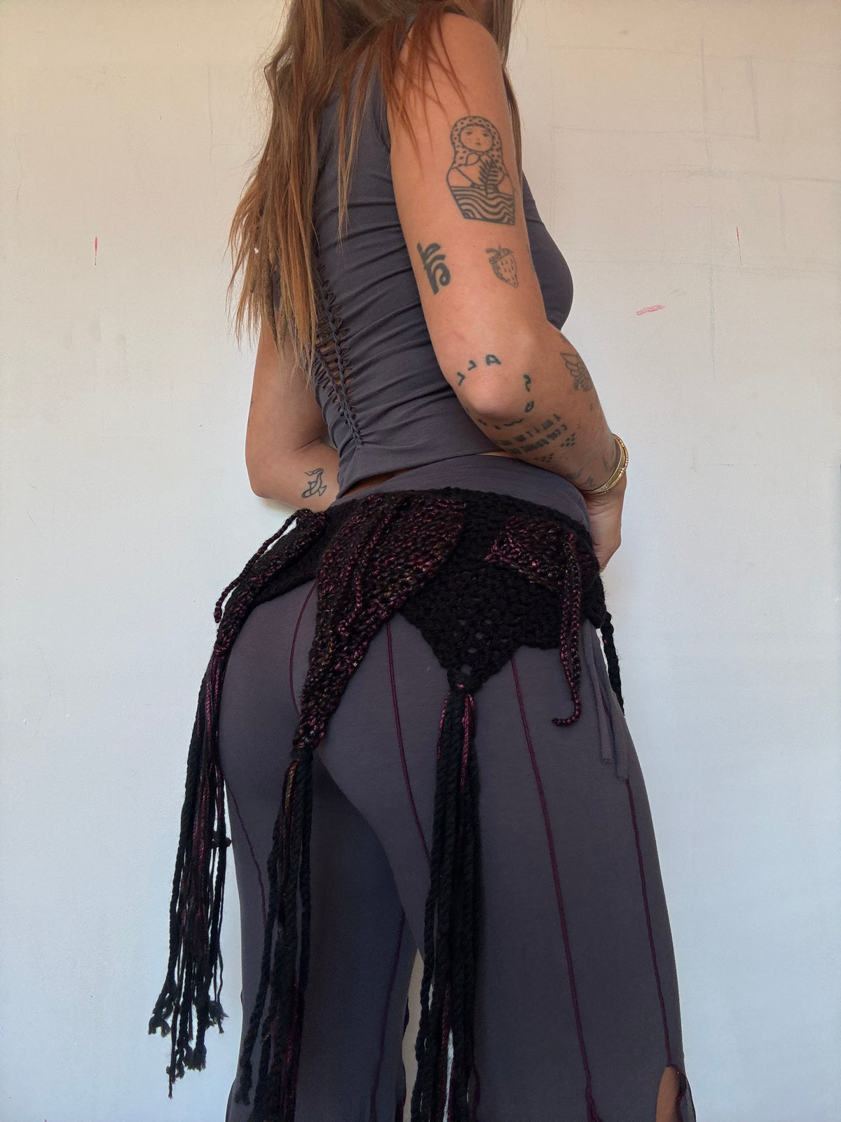 Crochet Fairy Utility Belt - Black/Iridescent 1