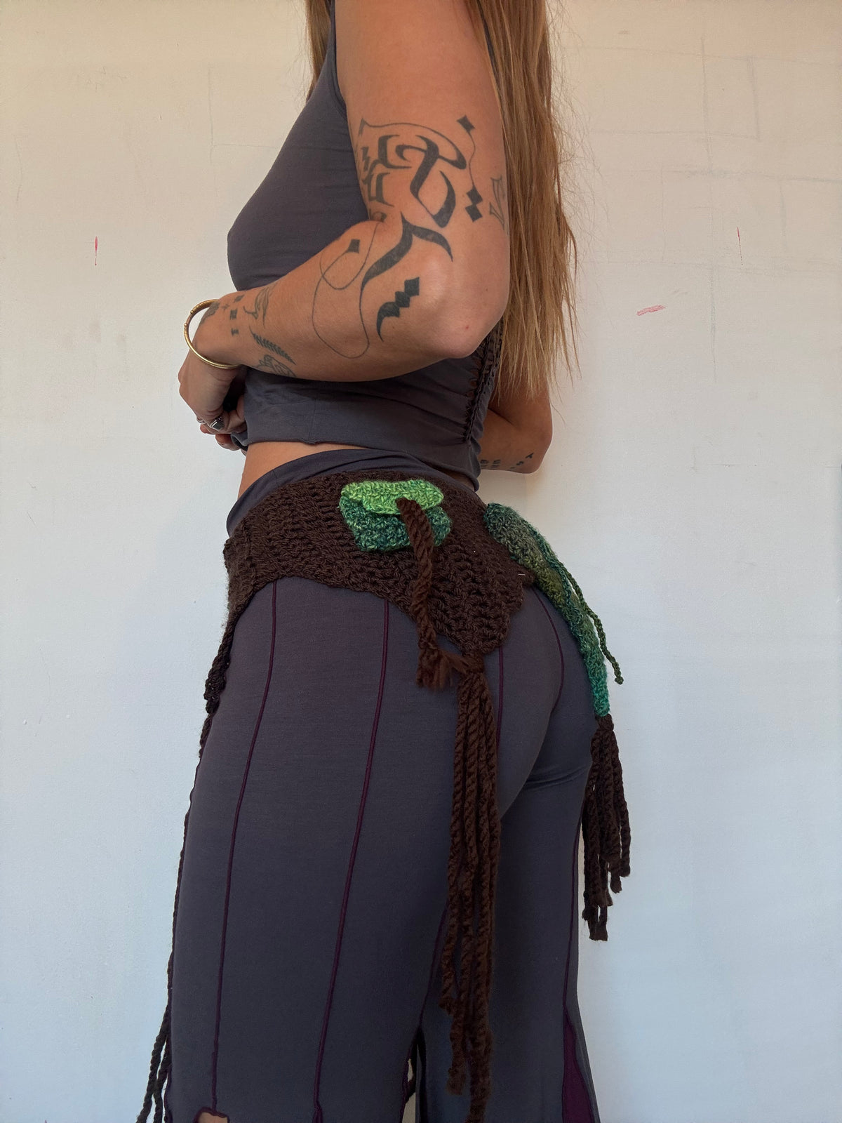 Crochet Fairy Utility Belt - Brown/Green