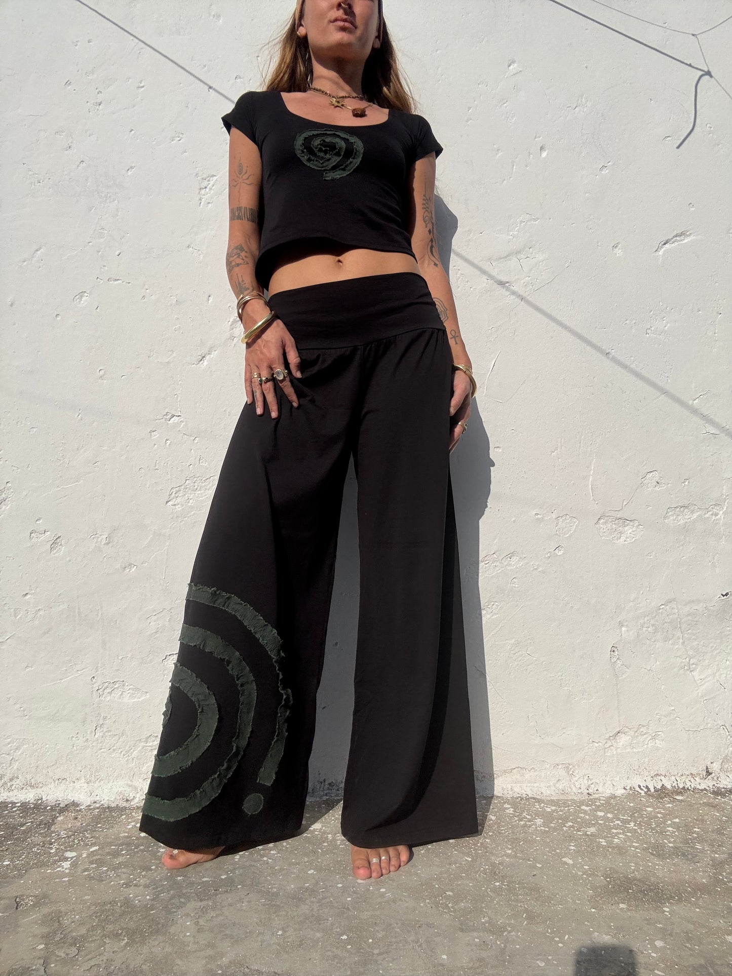 Spiral Baby Tee - Black