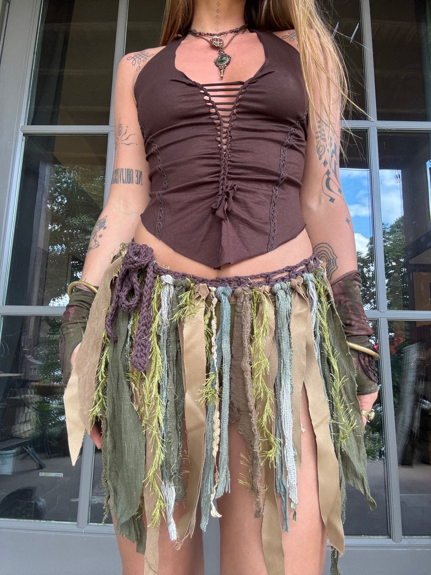 Crochet Fairy Skirt - Moss