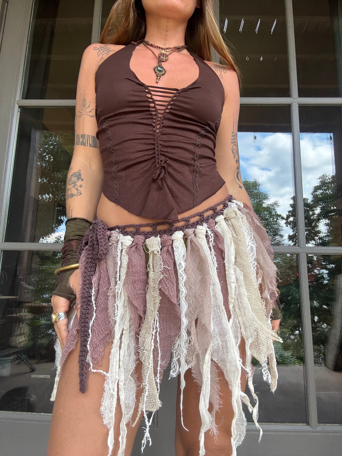 Crochet Fairy Skirt - Plum
