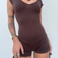 Spiral Playsuit - Brown