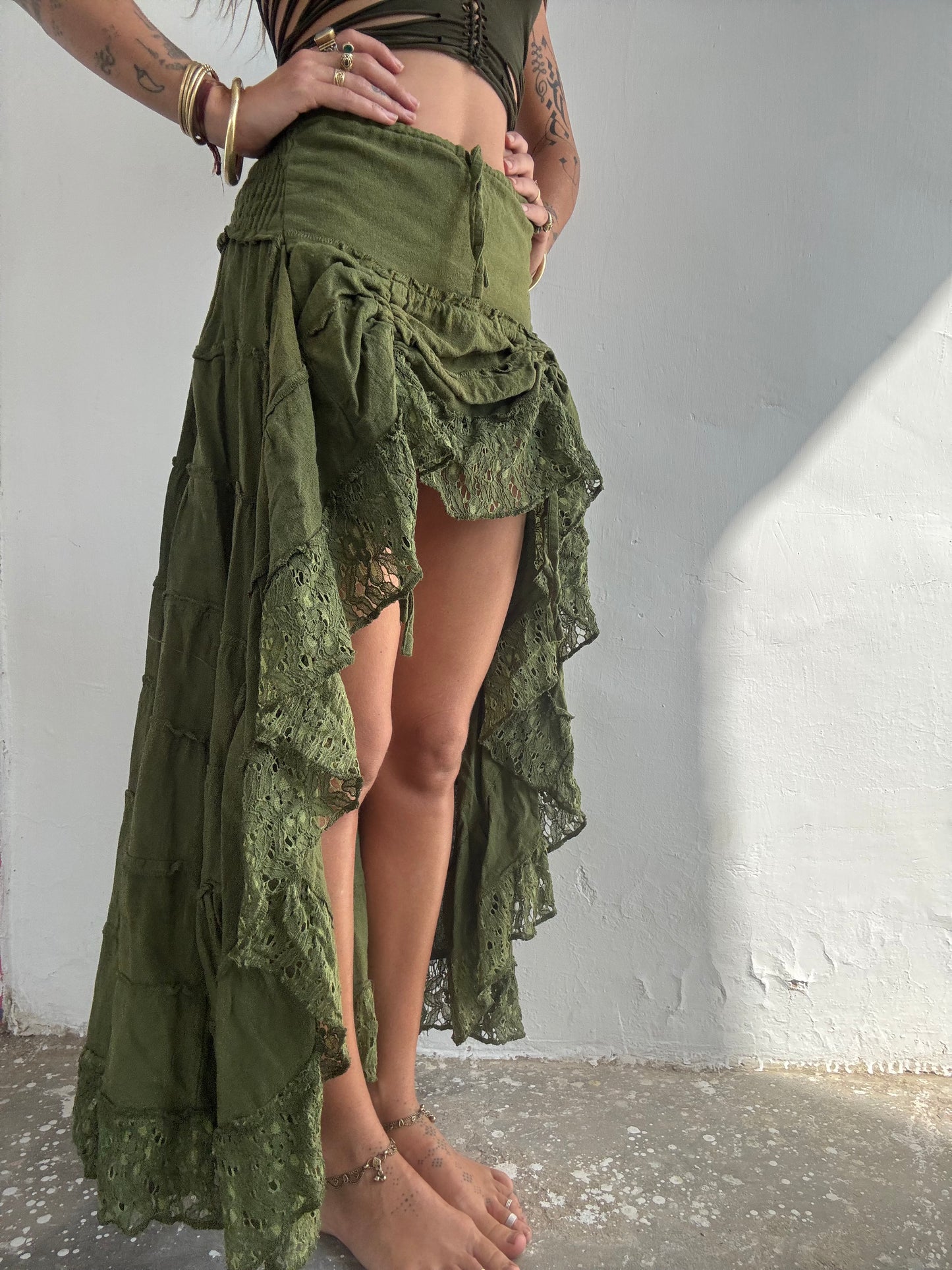 Peacock Skirt - Green