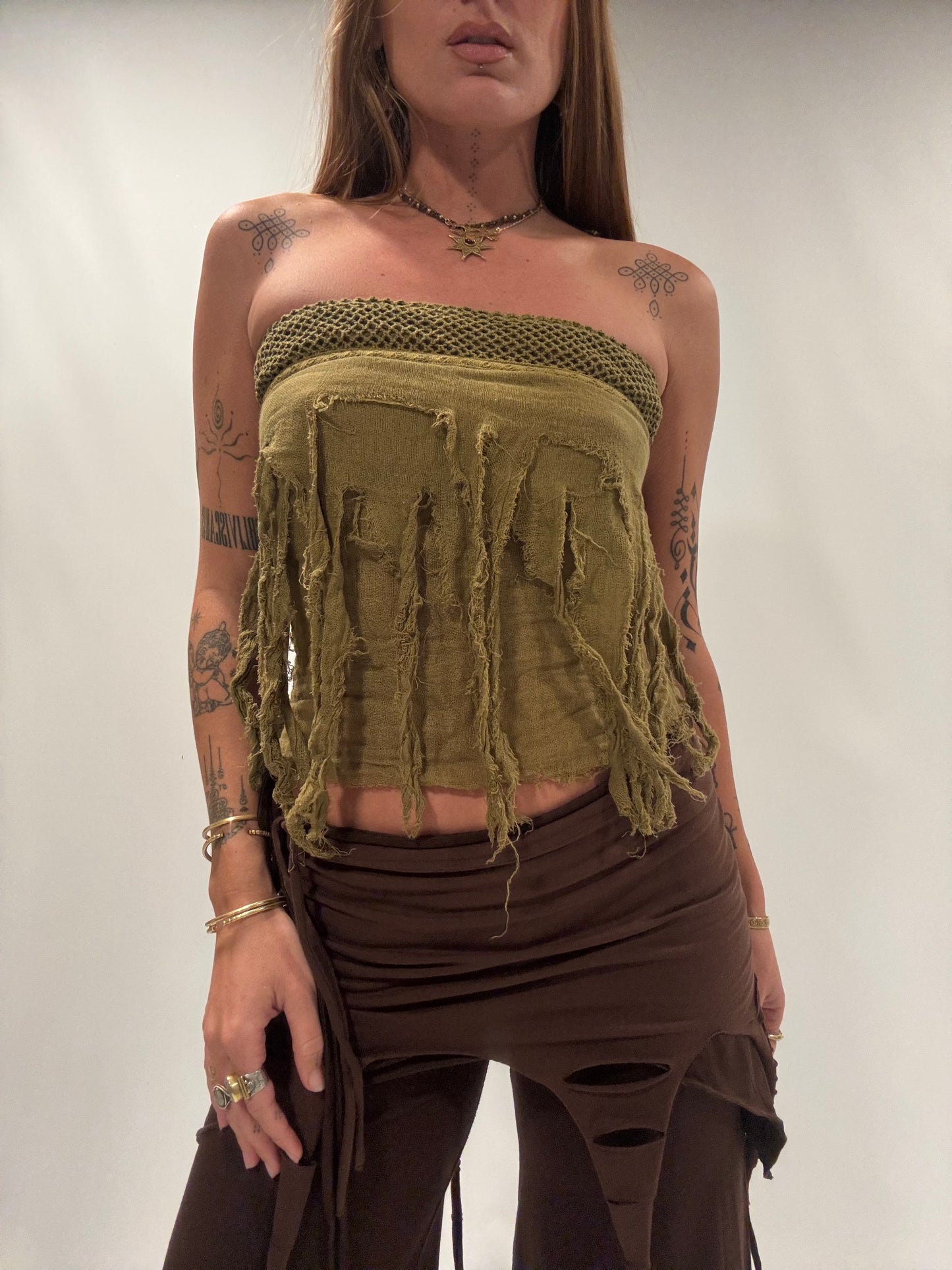 Wild Pixie Top - Olive Green