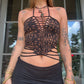 Slit Weave Top - Geometric