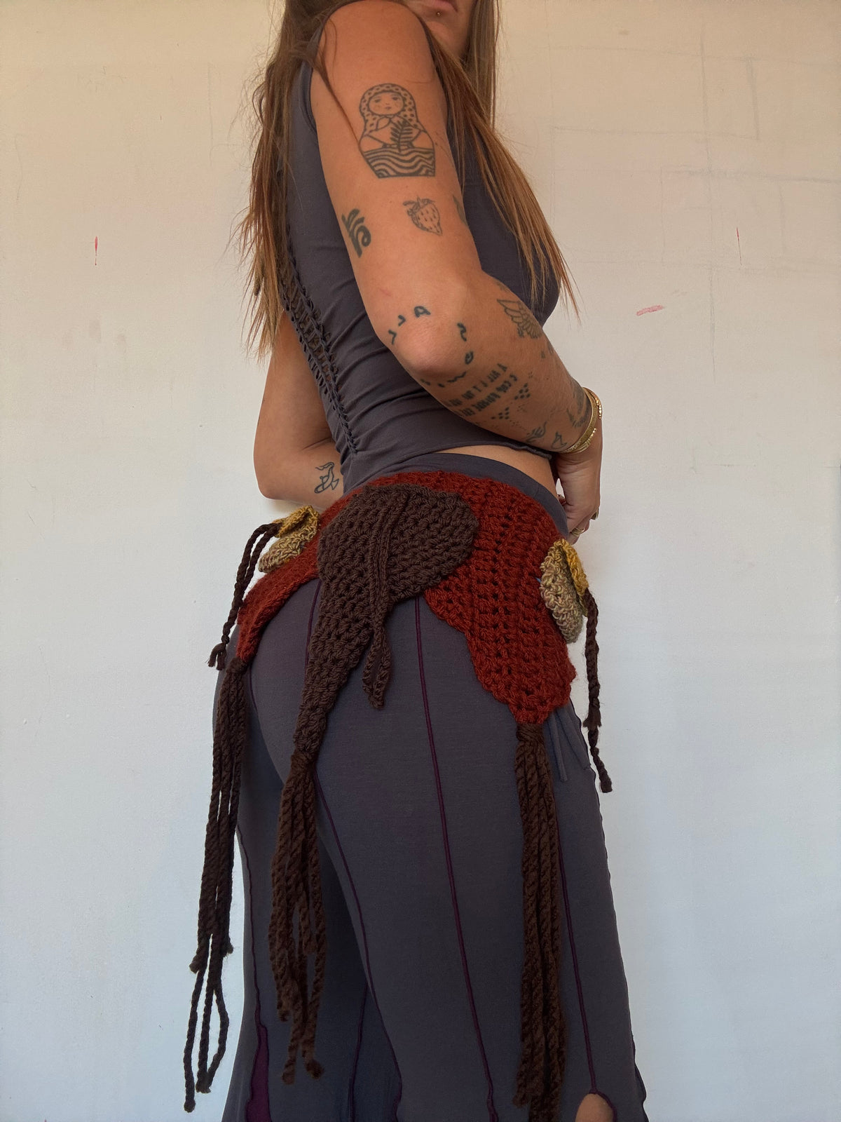 Crochet Fairy Utility Belt - Copper/Brown