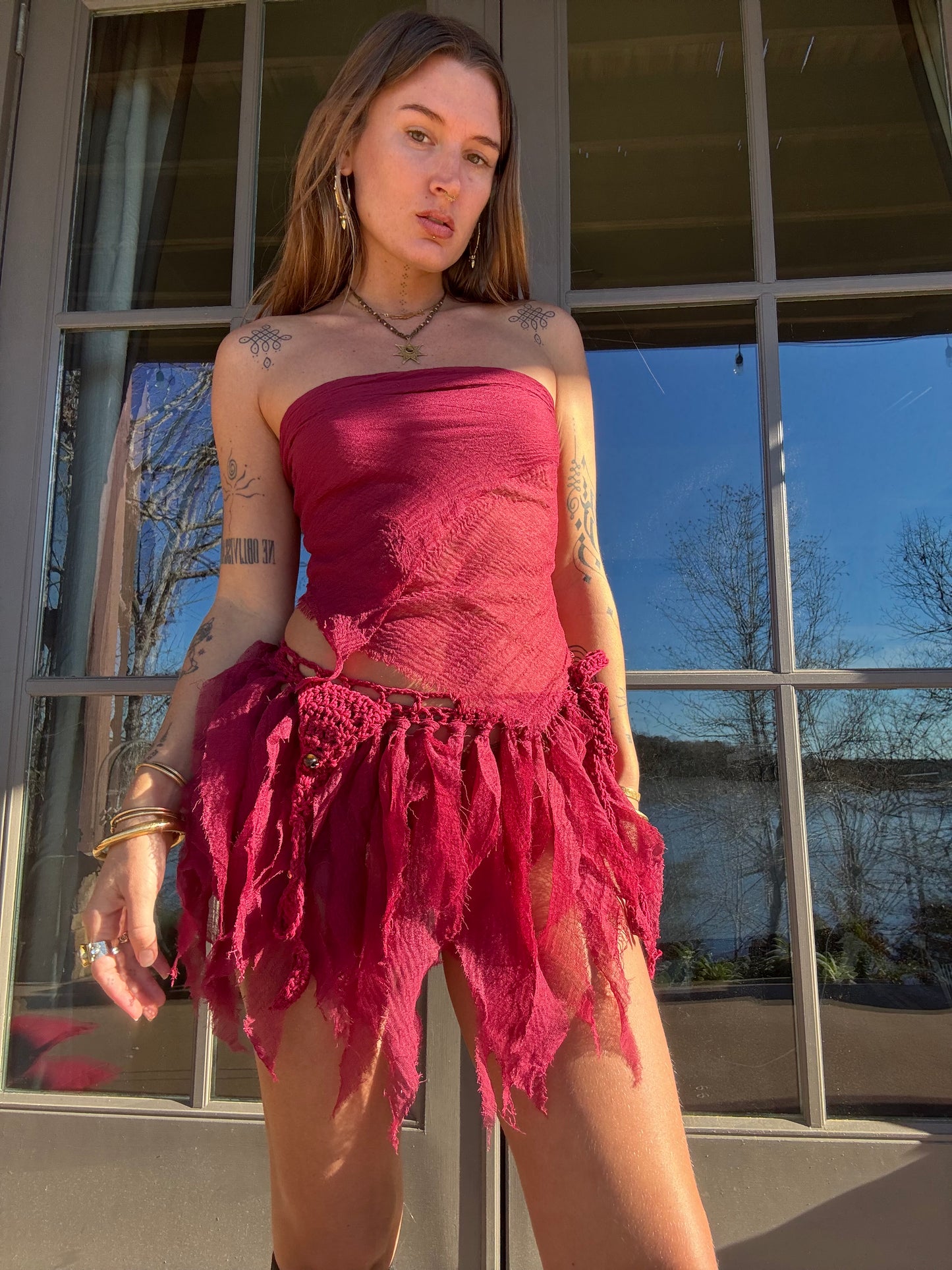 Crochet Fairy Skirt - Rosehip 2