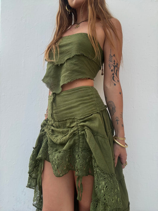 Peacock Skirt - Green