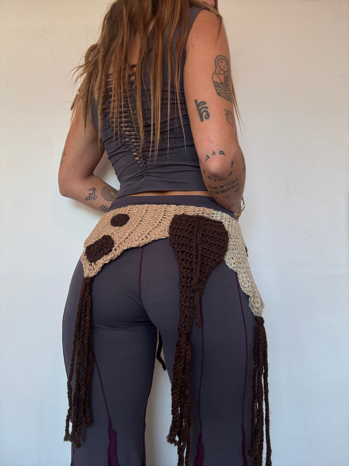 Crochet Fairy Utility Belt - Tan/Brown