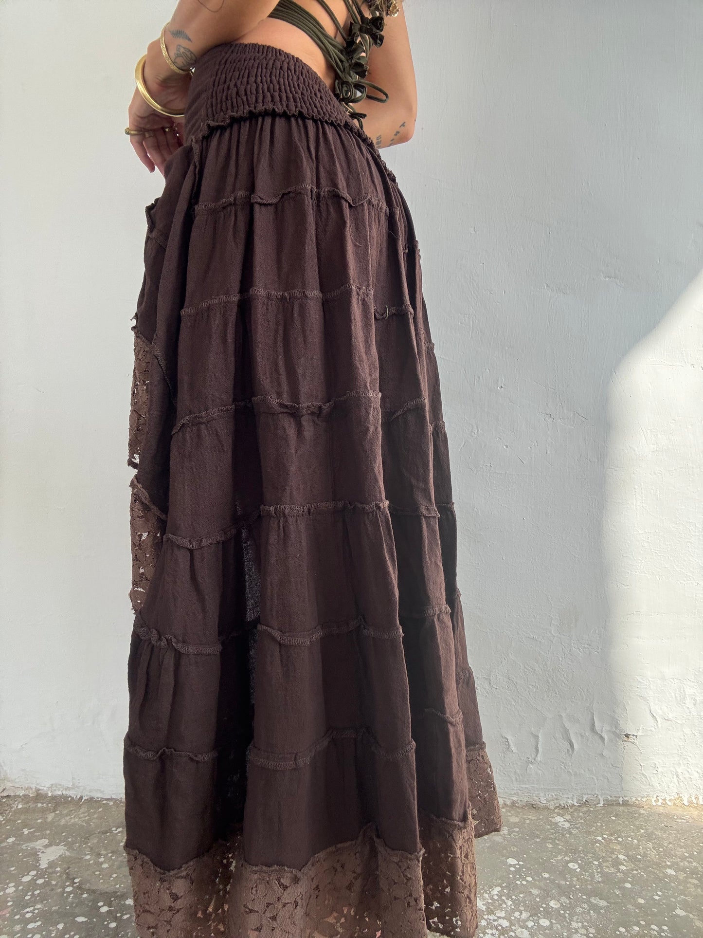 Peacock Skirt - Chocolate Brown