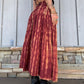 Tie Dye Maxi Skirt - Red