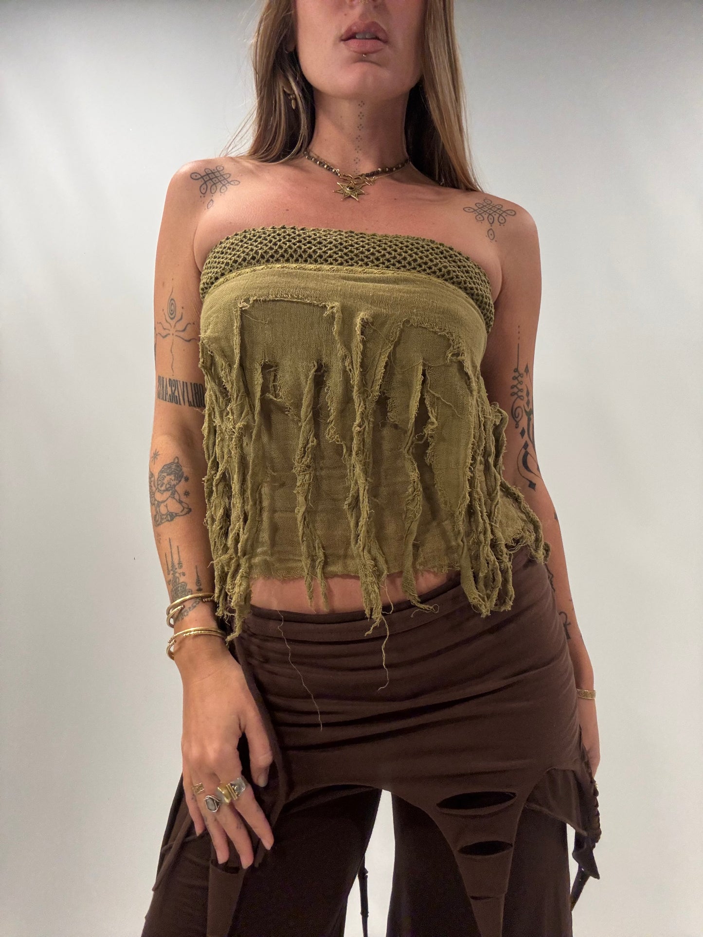 Wild Pixie Top - Olive Green