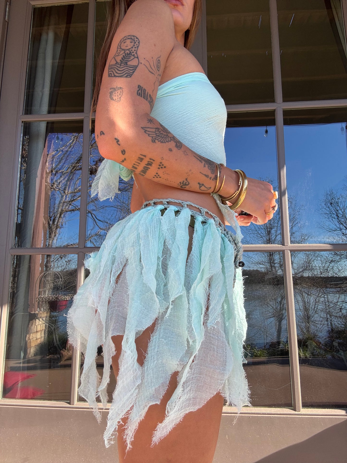 Crochet Fairy Skirt - Cyan