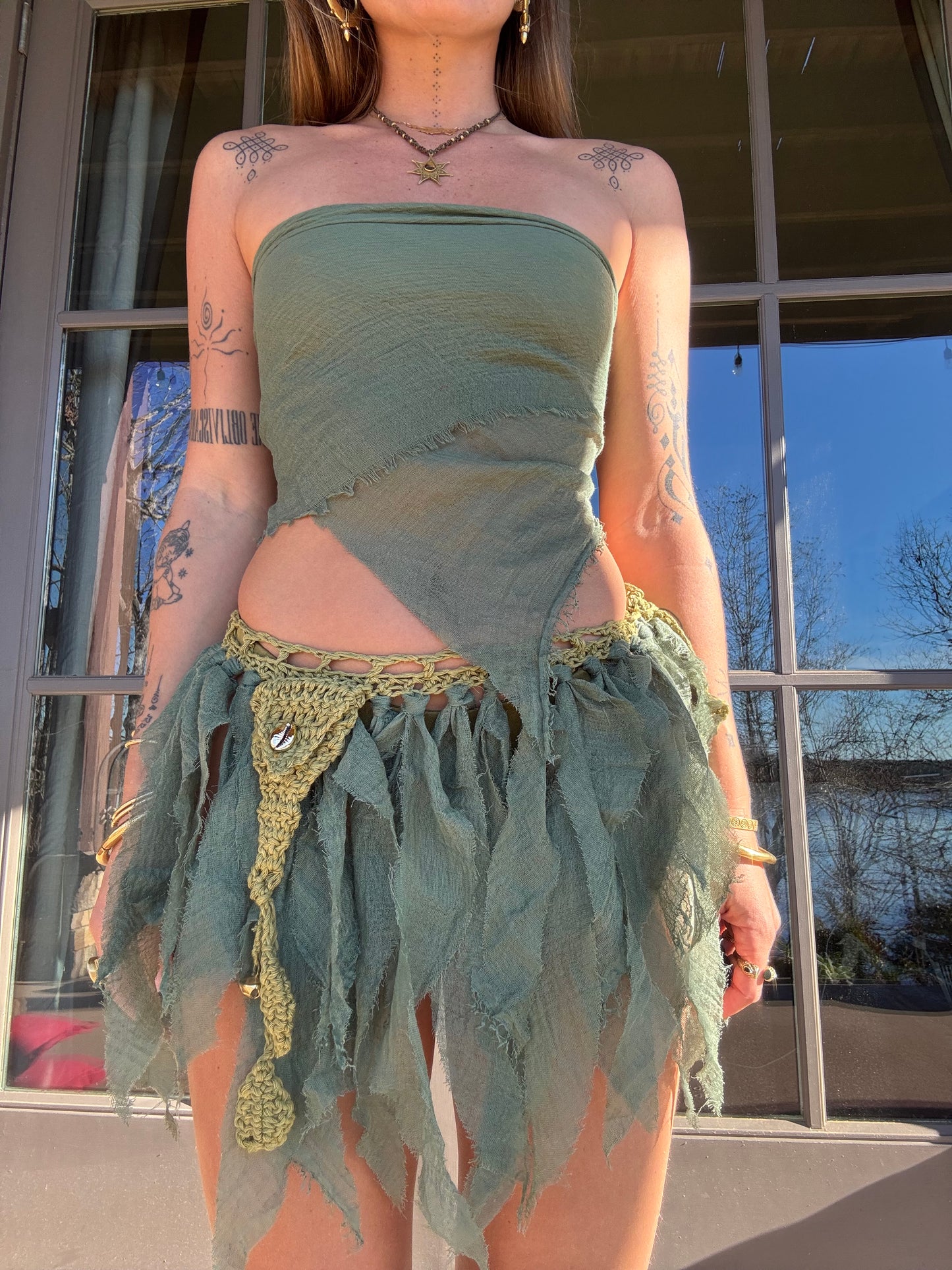 Crochet Fairy Skirt - Eucalyptus 1