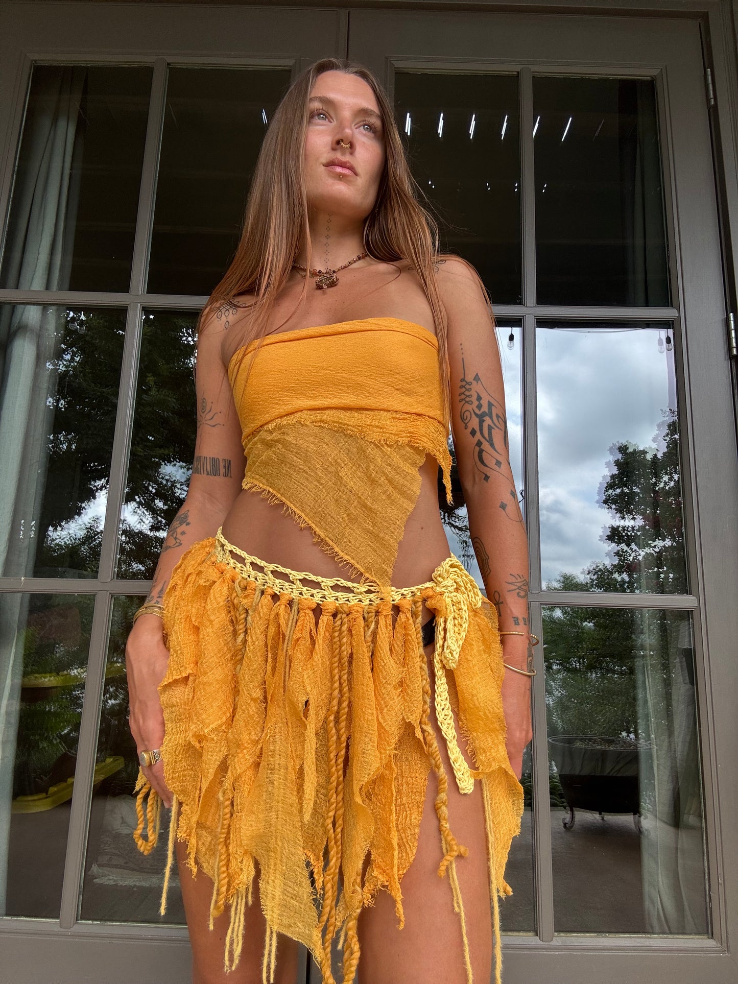 Crochet Fairy Skirt - Sunflower