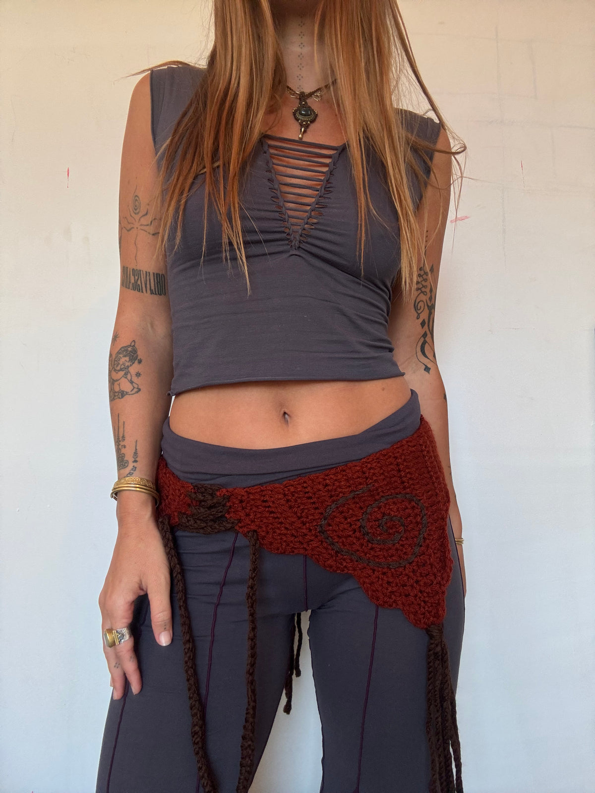 Crochet Fairy Utility Belt - Copper/Brown