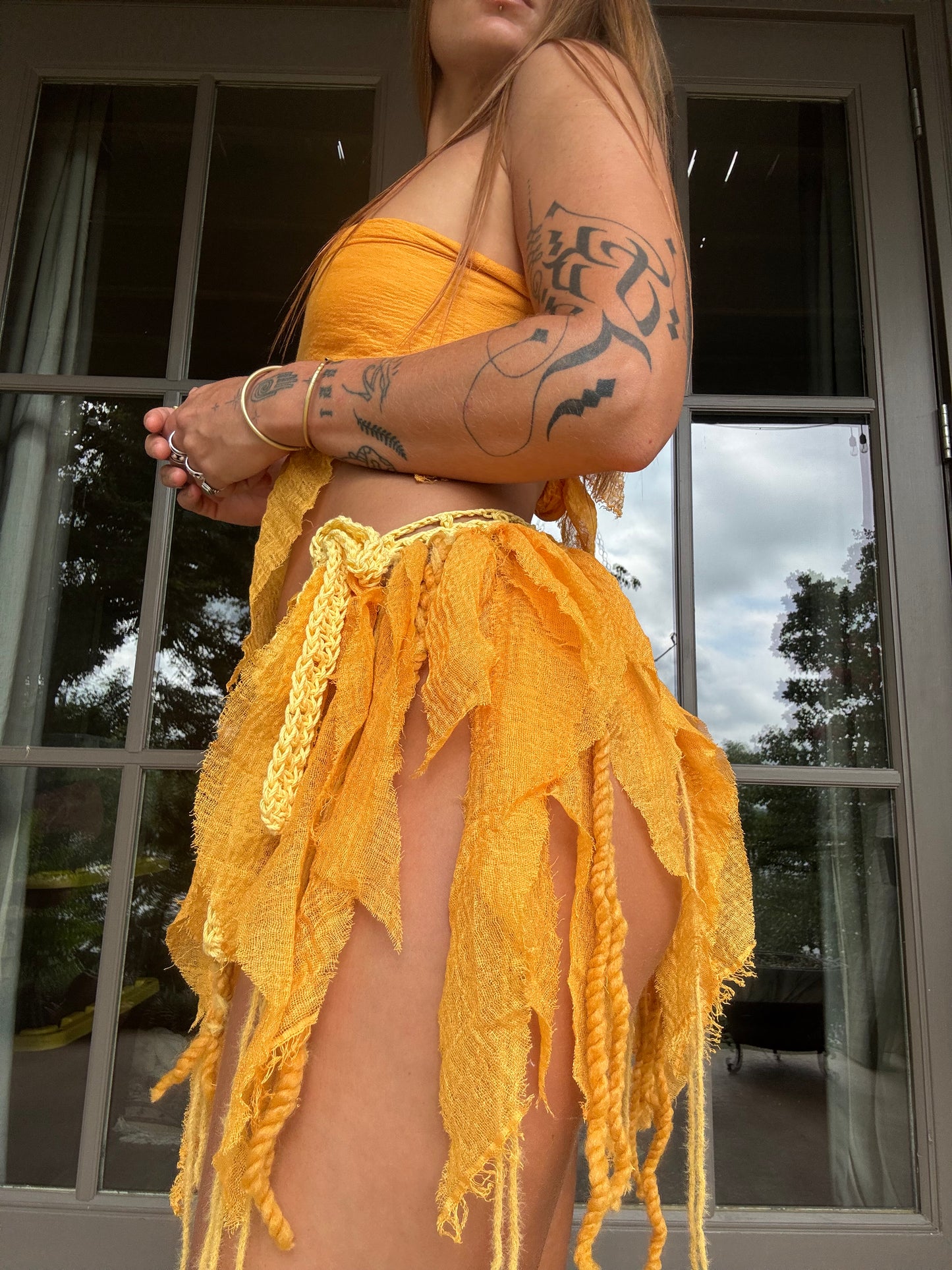 Crochet Fairy Skirt - Sunflower