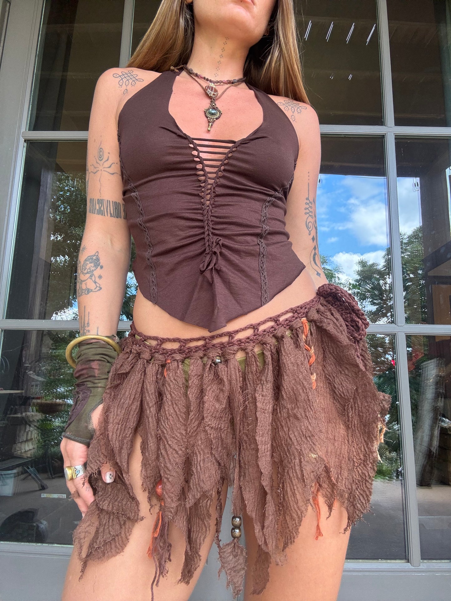 Crochet Fairy Skirt - Cinnamon