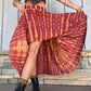 Tie Dye Maxi Skirt - Red