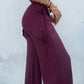 Cropped Flared Trousers - Purple