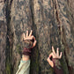Spiral Gloves - Brown Tie Dye
