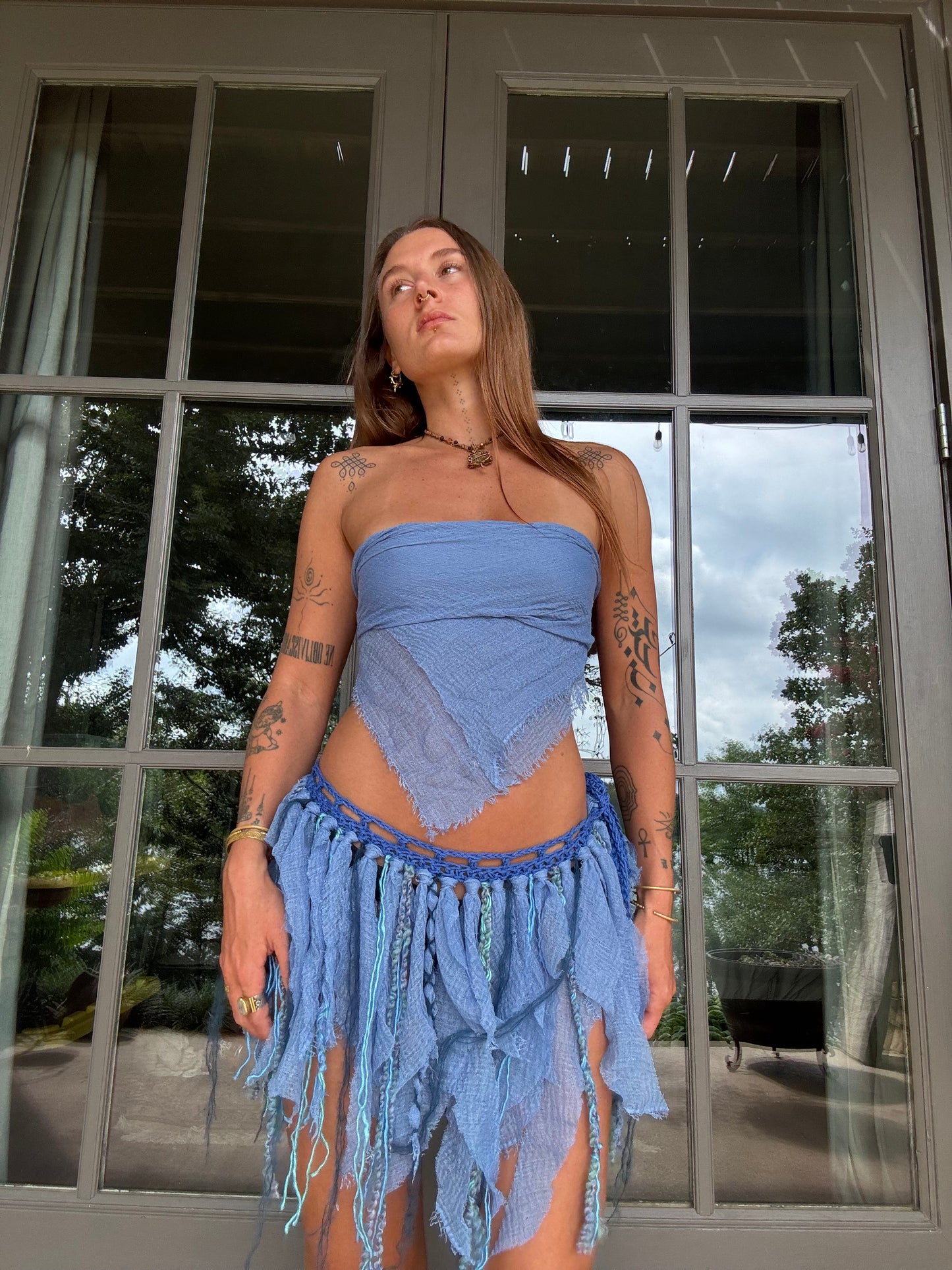 Crochet Fairy Skirt - Baby Blue