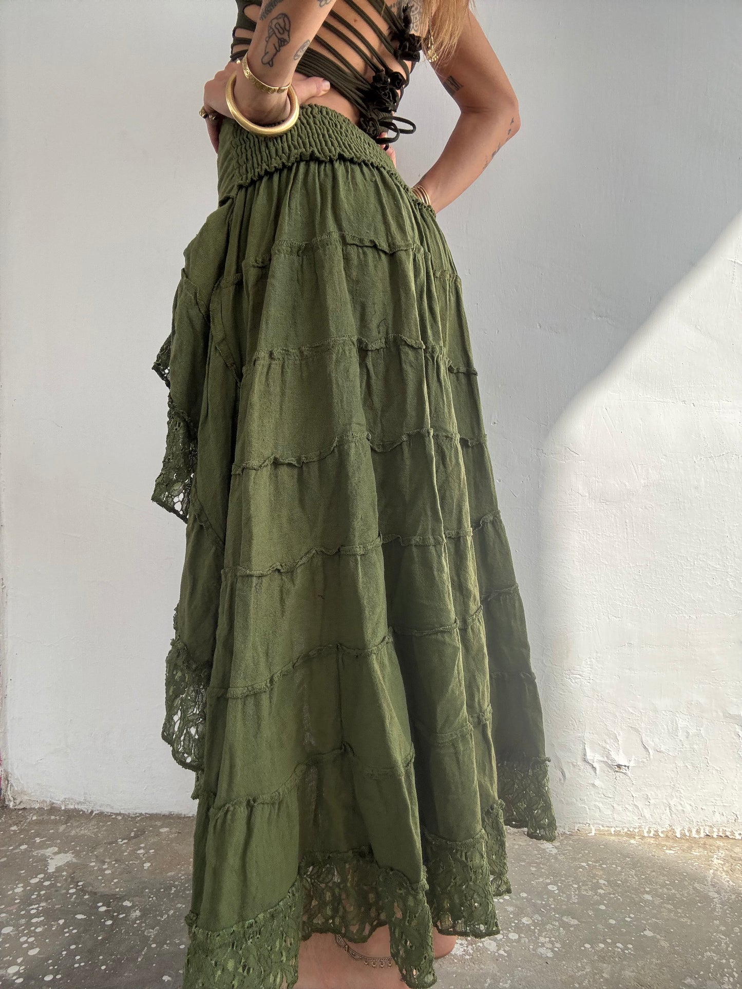 Peacock Skirt - Green