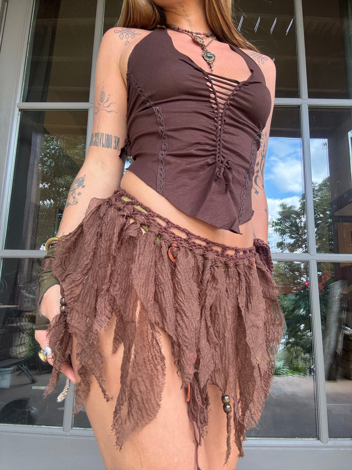 Crochet Fairy Skirt - Cinnamon