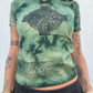 Block Print Baby Tee - Green ll