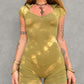 Spiral Playsuit - Green Tie Dye