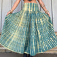 Tie Dye Maxi Skirt - Green