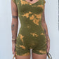 Spiral Playsuit - Green Tie Dye