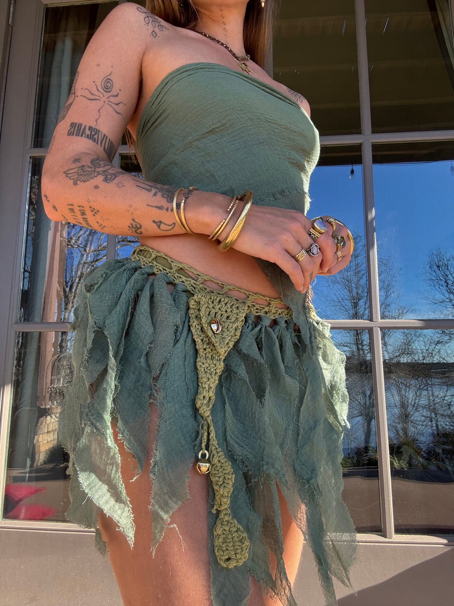 Crochet Fairy Skirt - Eucalyptus 1