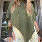Cotton Poncho - Green