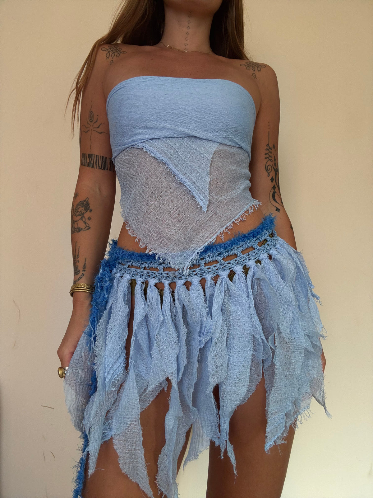 Crochet Fairy Skirt - Baby Blue