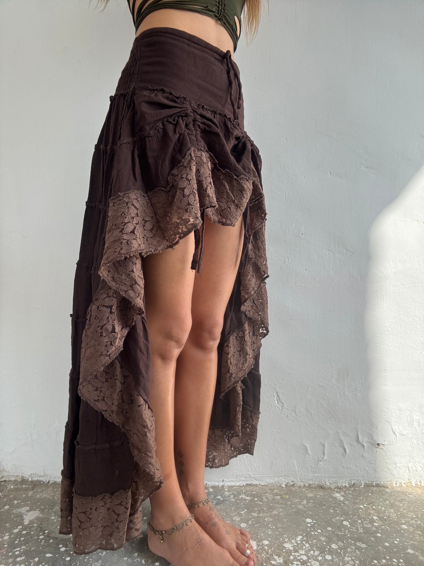 Peacock Skirt - Chocolate Brown