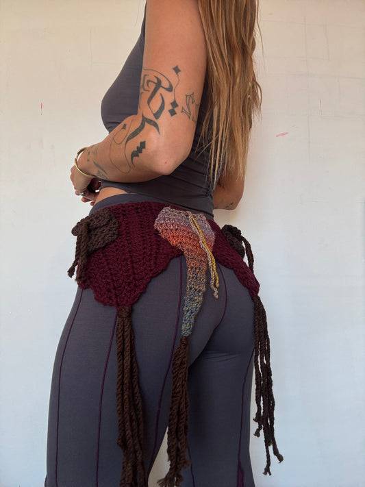 Crochet Fairy Utility Belt - Maroon/Multi