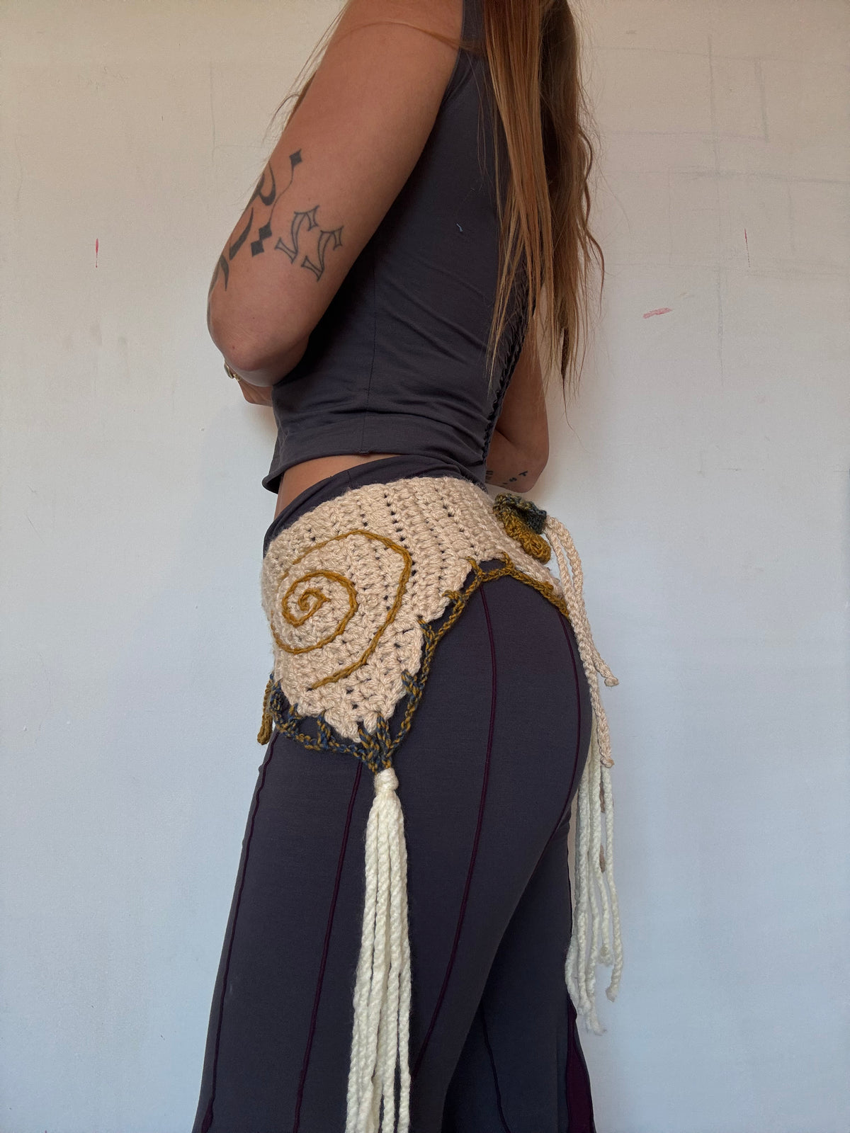 Crochet Fairy Utility Belt - Tan/Multi