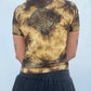 Block Print Baby Tee - Brown