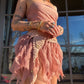 Crochet Fairy Skirt - Pink Clay