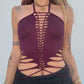 Slit Weave Top - Purple