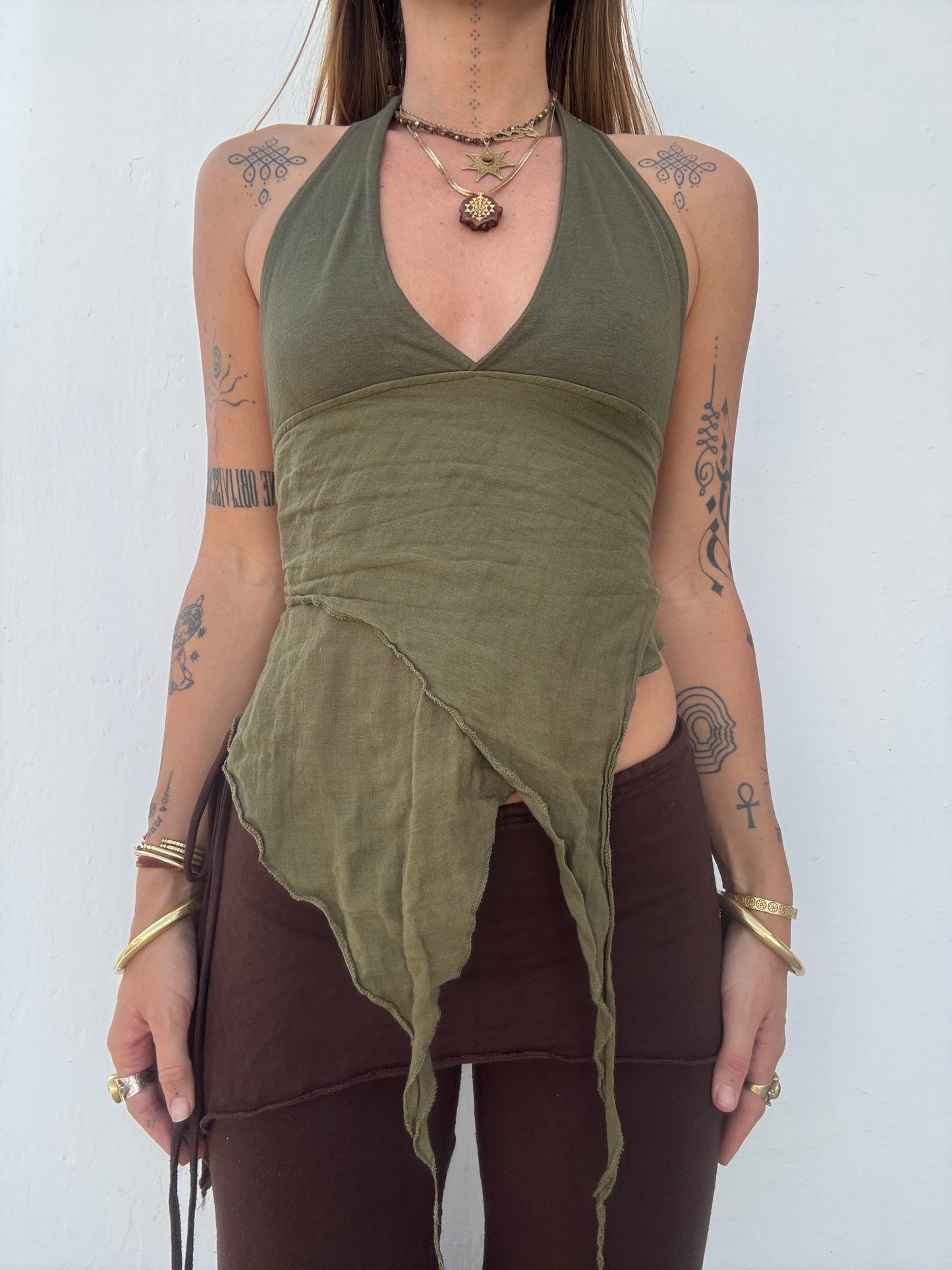 Asymmetrical Fairy Top - Green