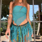 Crochet Fairy Skirt - Aqua •