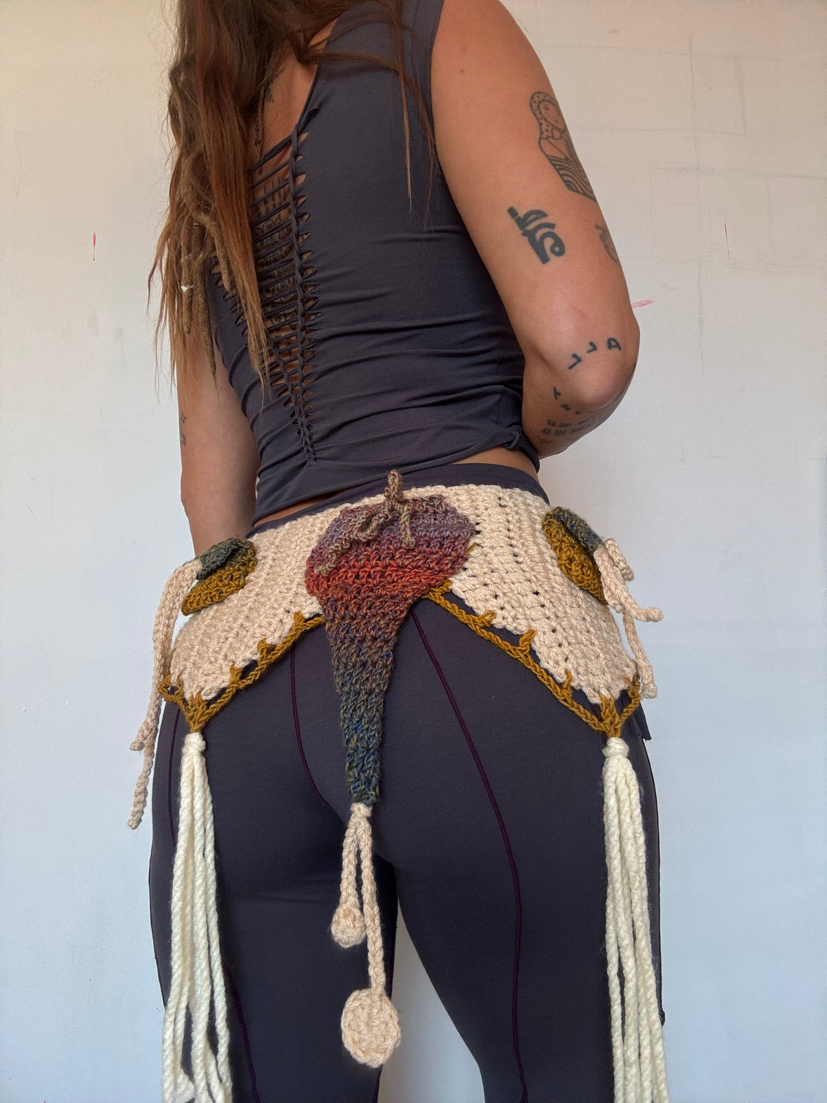 Crochet Fairy Utility Belt - Tan/Multi