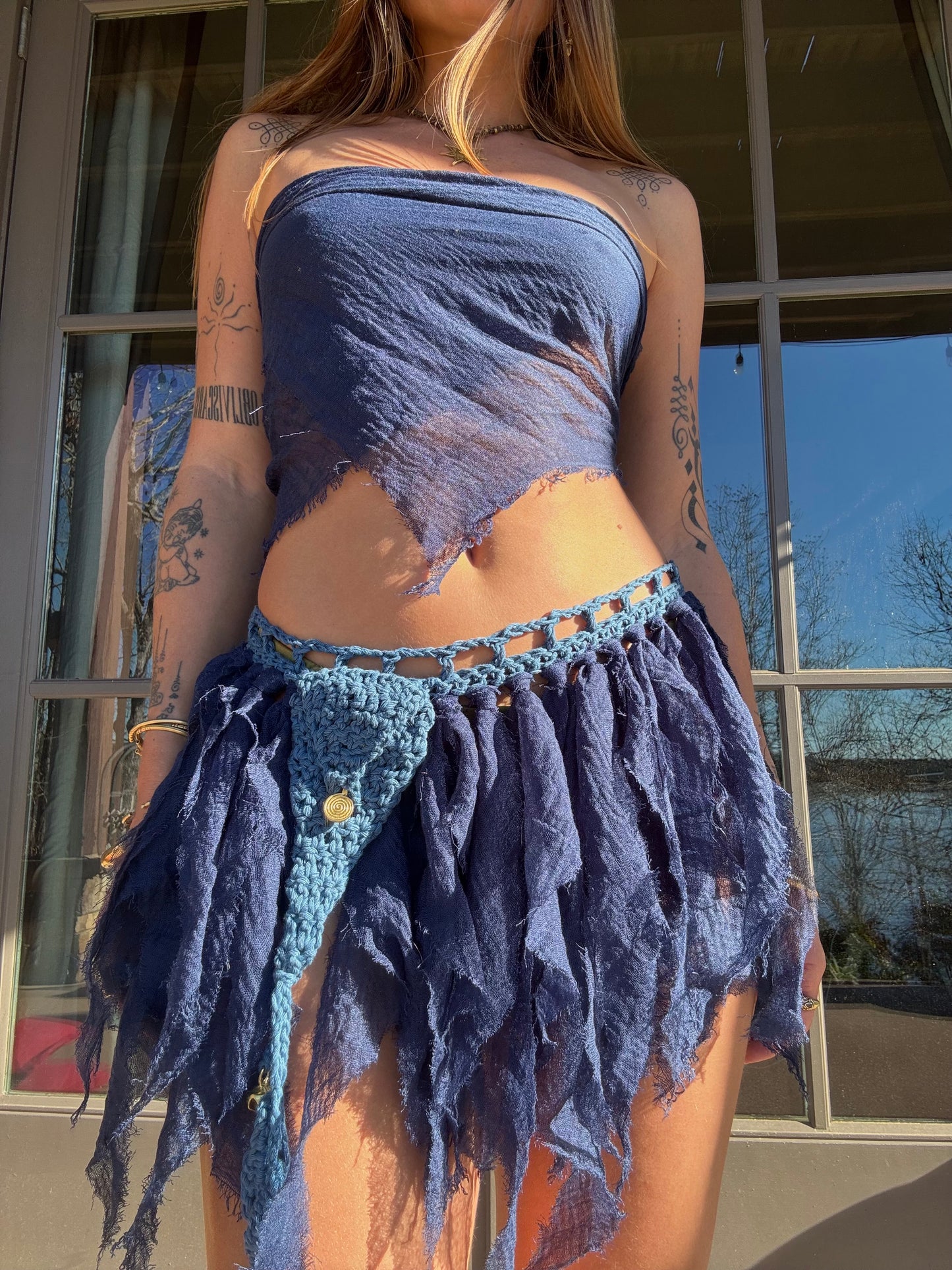 Crochet Fairy Skirt - Cobalt
