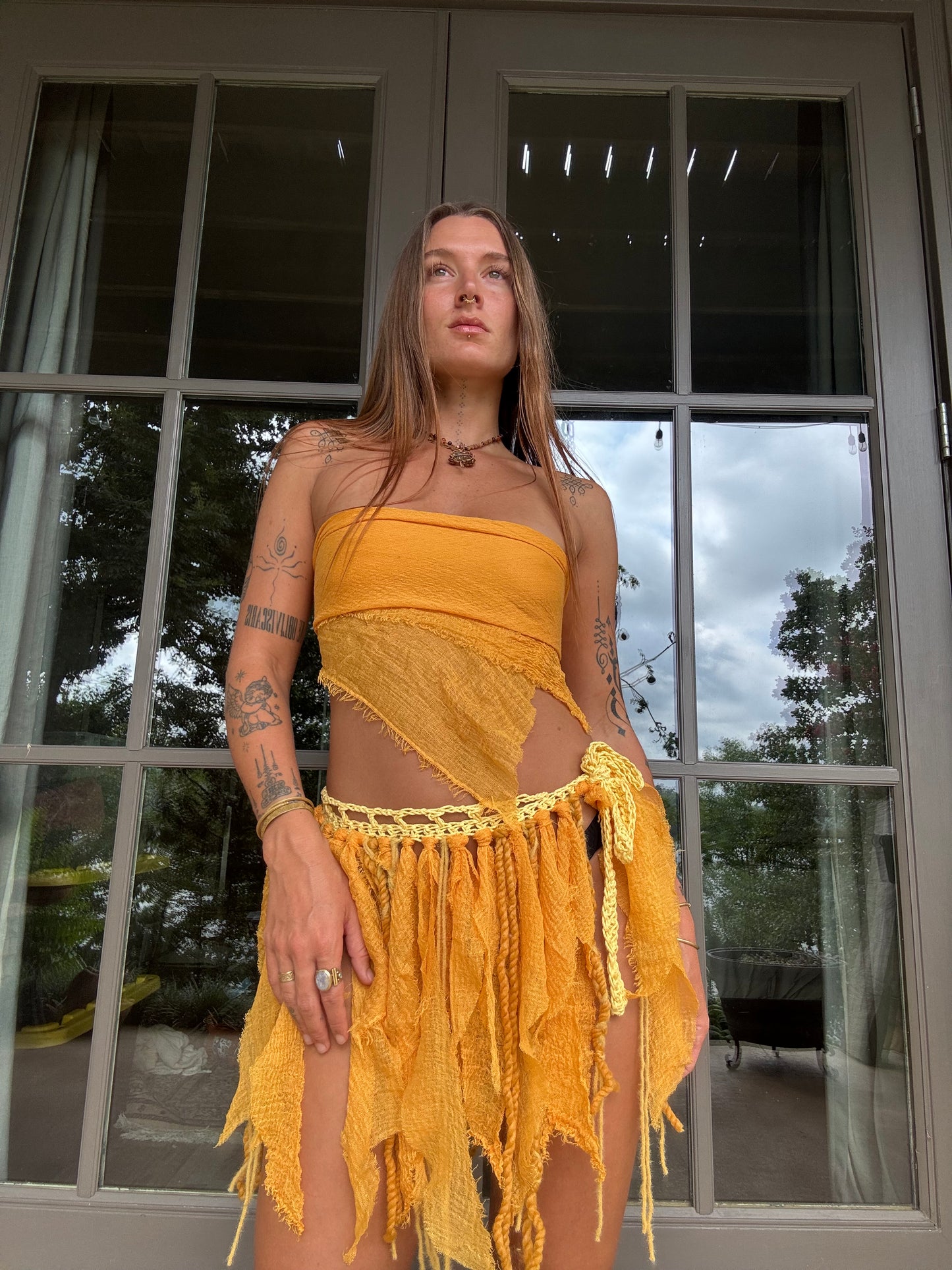 Crochet Fairy Skirt - Sunflower