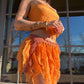 Crochet Fairy Skirt - Tangerine